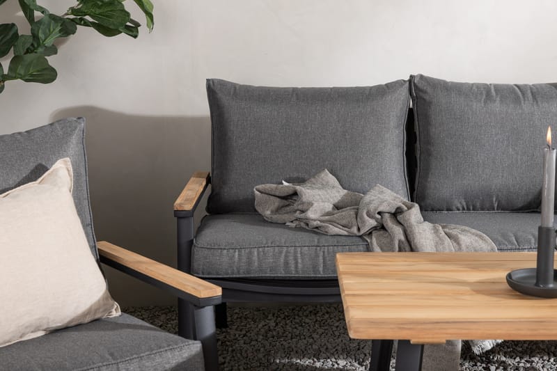 Brasilia Loungegruppe Svart - Venture Home - Hagemøbler & utemiljø - Loungemøbler - Loungegrupper