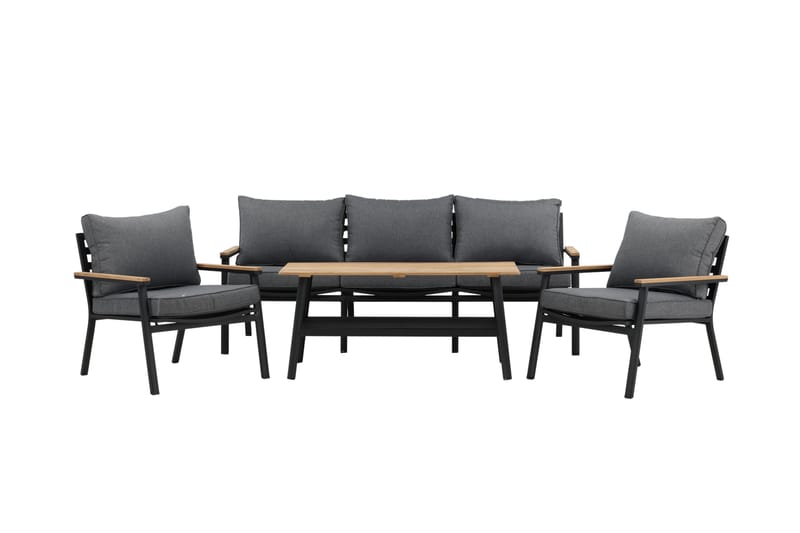Brasilia Loungegruppe Svart - Venture Home - Hagemøbler & utemiljø - Loungemøbler - Loungegrupper