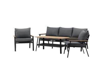 Brasilia Loungegruppe Svart - Venture Home - Hagemøbler & utemiljø - Loungemøbler - Loungegrupper
