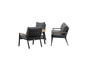 Brasilia Loungegruppe Svart - Venture Home - Hagemøbler & utemiljø - Loungemøbler - Loungegrupper
