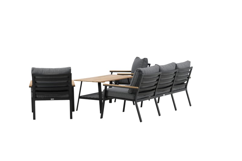 Brasilia Loungegruppe Svart - Venture Home - Hagemøbler & utemiljø - Loungemøbler - Loungegrupper