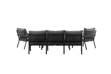 Brasilia Loungegruppe Svart - Venture Home - Hagemøbler & utemiljø - Loungemøbler - Loungegrupper