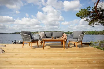 Chania loungegruppe utendørs - Grå - Hagemøbler & utemiljø - Loungemøbler - Loungegrupper