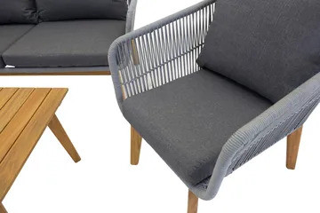 Chania loungegruppe utendørs - Grå - Hagemøbler & utemiljø - Loungemøbler - Loungegrupper