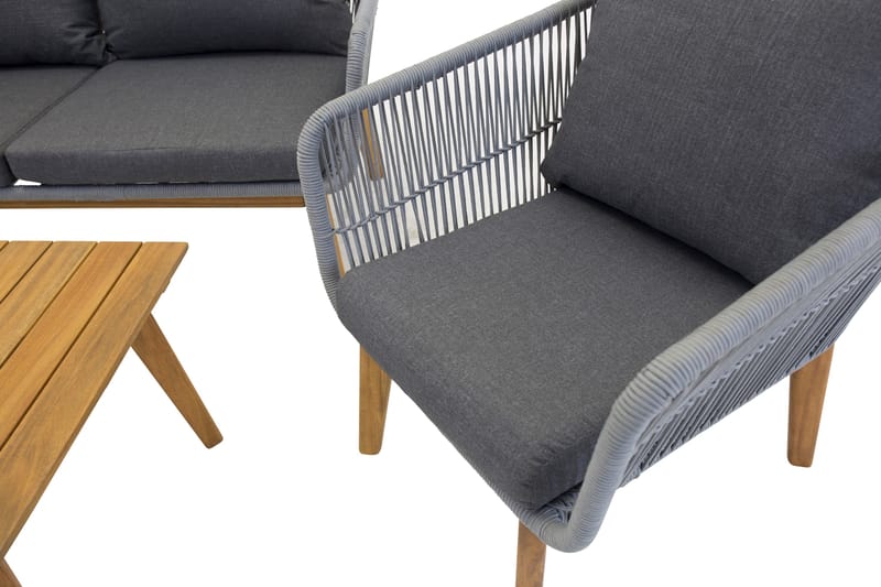 Chania loungegruppe utendørs - Grå - Hagemøbler & utemiljø - Loungemøbler - Loungegrupper