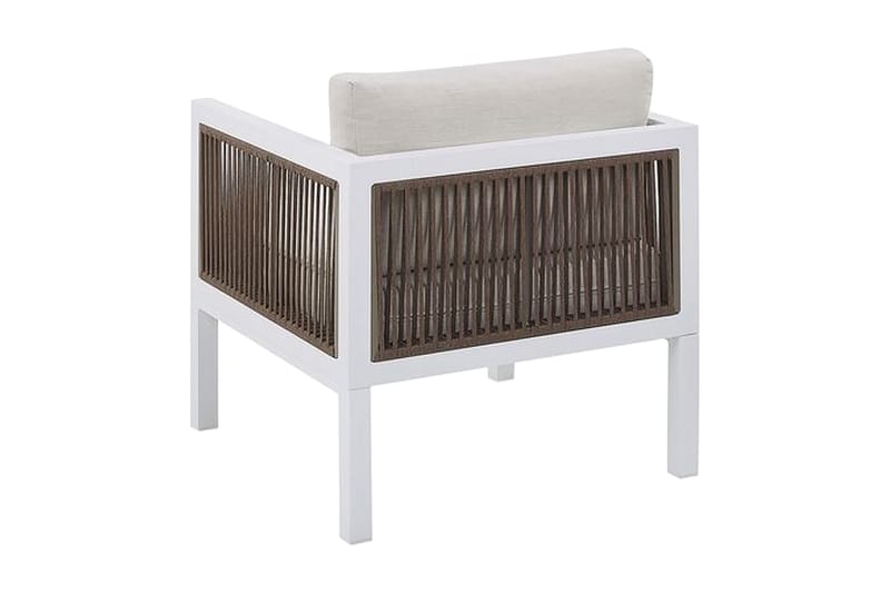 Columbero Loungegruppe 5-seter - Hvit / Brun - Hagemøbler & utemiljø - Loungemøbler - Loungegrupper