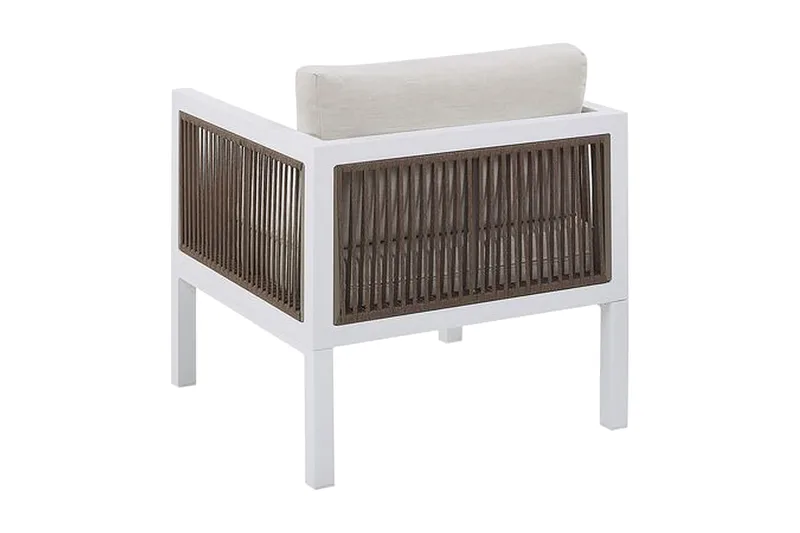 Columbero Loungegruppe 5-seter - Hvit / Brun - Hagemøbler & utemiljø - Loungemøbler - Loungegrupper