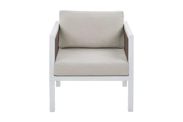 Columbero Loungegruppe 5-seter - Hvit / Brun - Hagemøbler & utemiljø - Loungemøbler - Loungegrupper