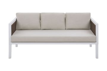 Columbero Loungegruppe 5-seter - Hvit / Brun - Hagemøbler & utemiljø - Loungemøbler - Loungegrupper