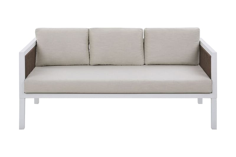 Columbero Loungegruppe 5-seter - Hvit / Brun - Hagemøbler & utemiljø - Loungemøbler - Loungegrupper
