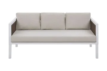 Columbero Loungegruppe 5-seter - Hvit / Brun - Hagemøbler & utemiljø - Loungemøbler - Loungegrupper