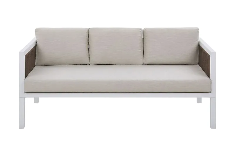 Columbero Loungegruppe 5-seter - Hvit / Brun - Hagemøbler & utemiljø - Loungemøbler - Loungegrupper