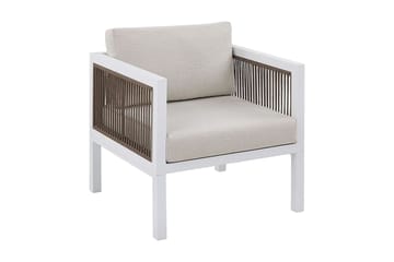 Columbero Loungegruppe 5-seter - Hvit / Brun - Hagemøbler & utemiljø - Loungemøbler - Loungegrupper