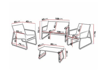 Corpach Soffgrupp Anthracite - Hagemøbler & utemiljø - Loungemøbler - Loungegrupper