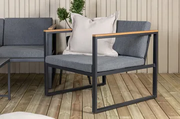 Dakar loungegruppe utendørs - Svart - Hagemøbler & utemiljø - Loungemøbler - Loungegrupper