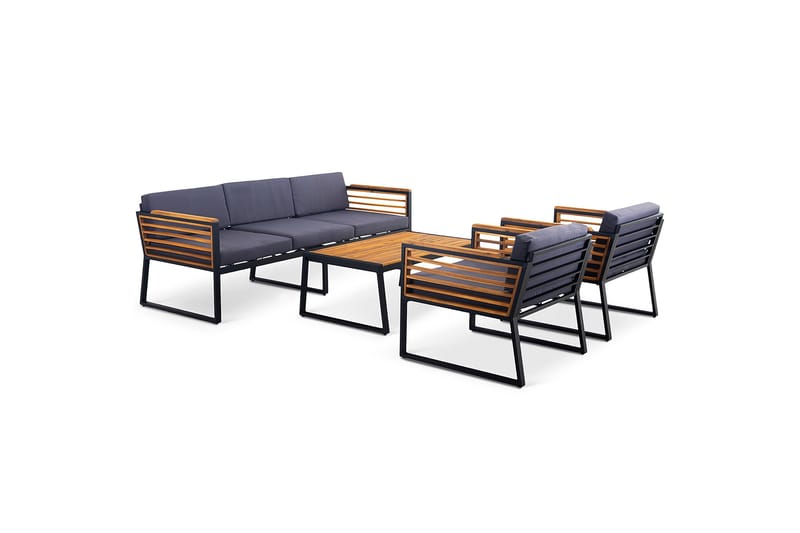 Duvholmen Loungegruppe 5-seters Brun - Lyfco - Hagemøbler & utemiljø - Loungemøbler - Loungegrupper