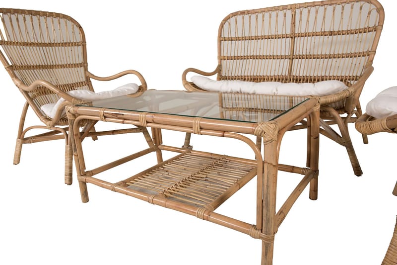 Ella loungegruppe med puter - Tre/natur - Hagemøbler & utemiljø - Loungemøbler - Loungegrupper