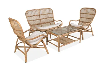 Ella loungegruppe med puter - Tre/natur - Hagemøbler & utemiljø - Loungemøbler - Loungegrupper