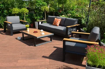 Felino Sofagruppe Svart - Hagemøbler & utemiljø - Loungemøbler - Loungegrupper