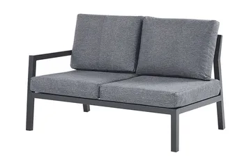 Hagemøbelsett 5-seters mørkegrå VIZZINI - Svart - Hagemøbler & utemiljø - Loungemøbler - Loungegrupper