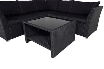 Haiti loungegruppe utendørs med puter svart - Svart - Hagemøbler & utemiljø - Utesofa - Hagesofa & hagebenk