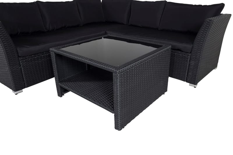 Haiti loungegruppe utendørs med puter svart - Svart - Hagemøbler & utemiljø - Utesofa - Hagesofa & hagebenk