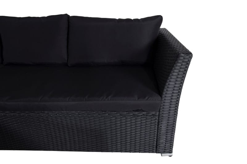 Haiti loungegruppe utendørs med puter svart - Svart - Hagemøbler & utemiljø - Utesofa - Hagesofa & hagebenk