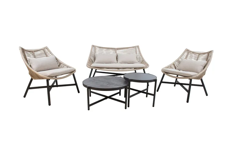 Helsinki Hagesett beige - Hagemøbler & utemiljø - Loungemøbler - Loungegrupper