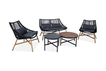 Helsinki Sofagruppe - Svart - Hagemøbler & utemiljø - Loungemøbler - Loungegrupper