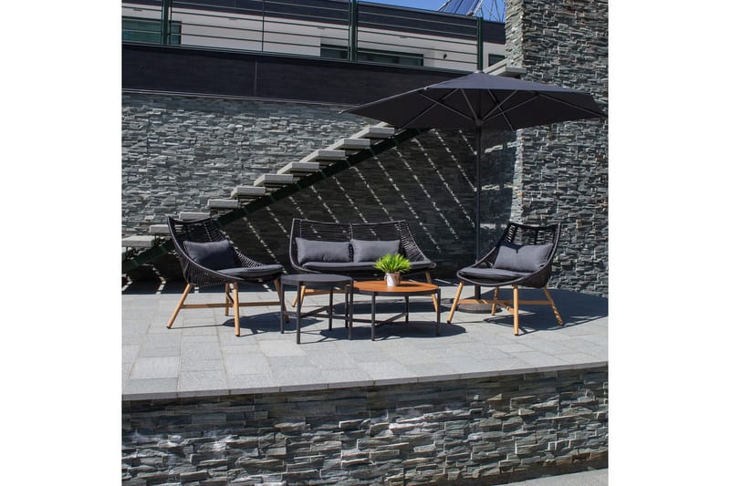 Helsinki Sofagruppe - Svart - Hagemøbler & utemiljø - Loungemøbler - Loungegrupper