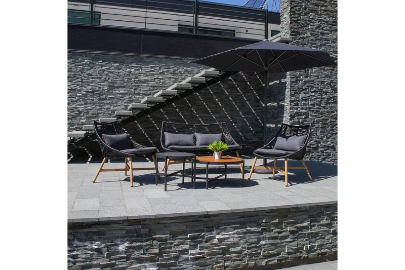 Helsinki Sofagruppe - Svart - Hagemøbler & utemiljø - Loungemøbler - Loungegrupper