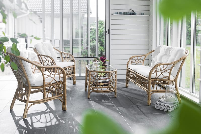 Hillerstorp Fårö sofagruppe utendørs 4-seters - Svarthvit - Hagemøbler & utemiljø - Loungemøbler - Loungegrupper