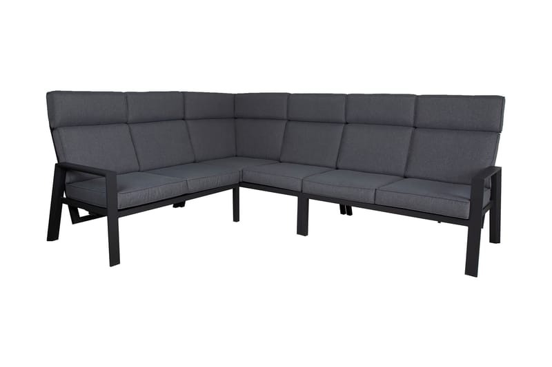 Hjørneloungegruppe Lima 5-seters Glass/Mørkegrå - Loungegrupper - Sofagruppe utendørs