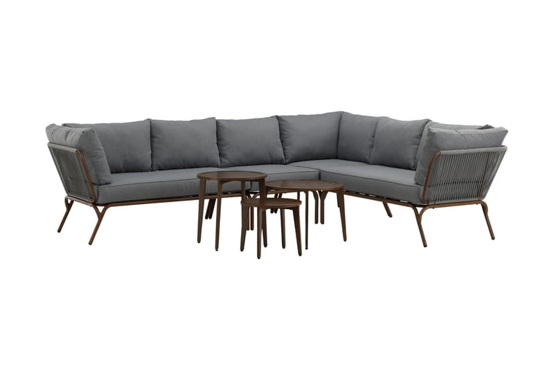 Hjørnesofa Roxo Brun - Venture Home - Loungegrupper - Sofagruppe utendørs