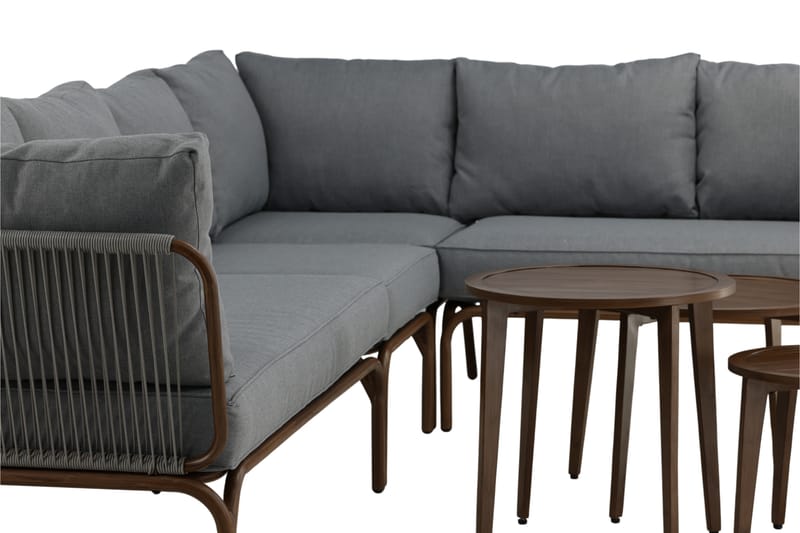 Hjørnesofa Roxo Brun - Venture Home - Loungegrupper - Sofagruppe utendørs