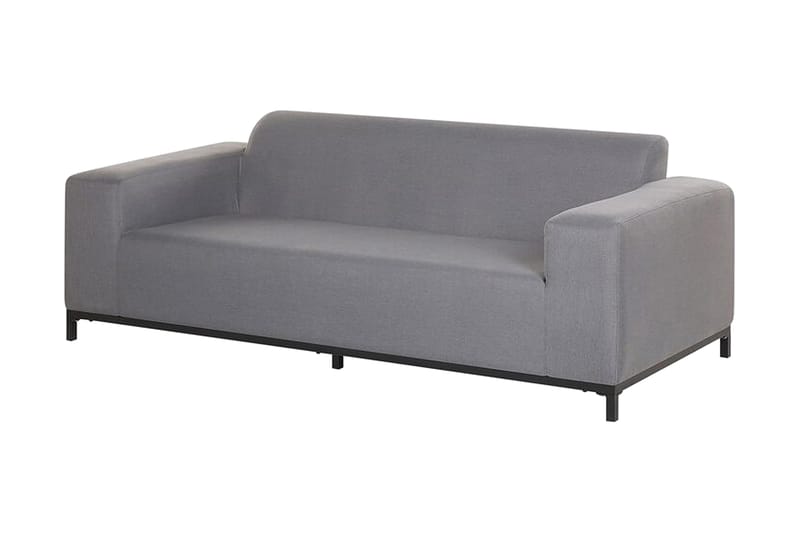 Hughen Loungegruppe 5-seter - Grå / Svart - Hagemøbler & utemiljø - Loungemøbler - Loungegrupper