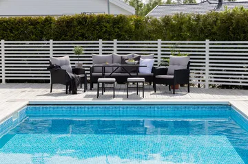 Knock loungegruppe utendørs - Svart - Hagemøbler & utemiljø - Loungemøbler - Loungegrupper