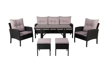 Knock loungegruppe utendørs - Svart - Hagemøbler & utemiljø - Loungemøbler - Loungegrupper