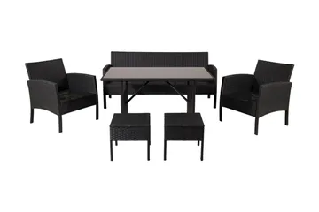 Knock loungegruppe utendørs - Svart - Hagemøbler & utemiljø - Loungemøbler - Loungegrupper