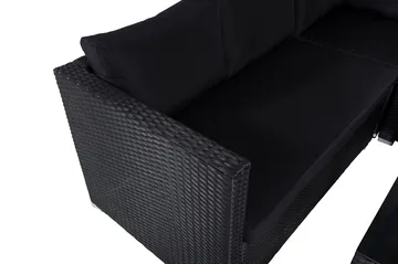 Kuba loungegruppe utendørs med puter - Svart - Hagemøbler & utemiljø - Loungemøbler - Loungegrupper