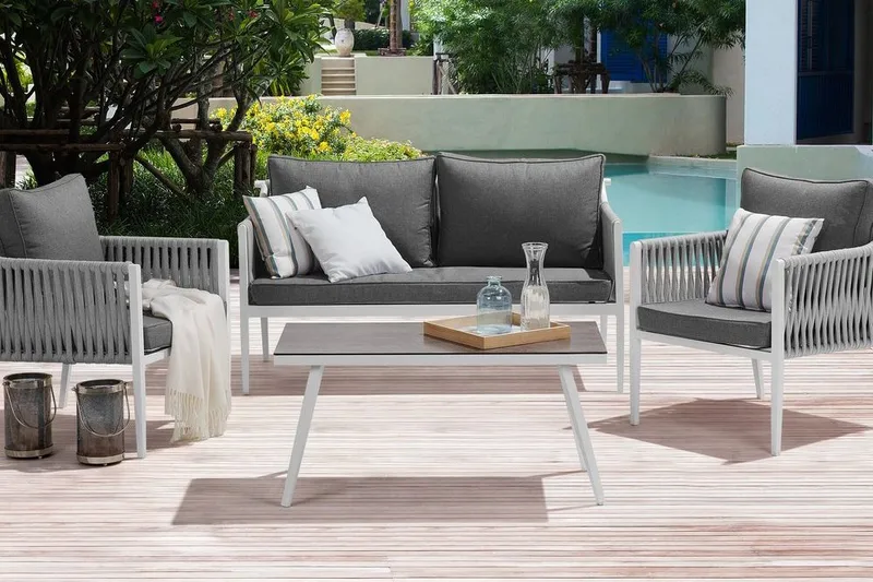 Latina Loungegruppe 66 cm, Hvit