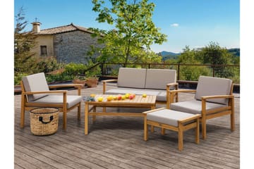 Loungegruppe akasie MANILA - Tre / Natur - Hagemøbler & utemiljø - Loungemøbler - Loungegrupper