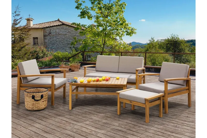 Loungegruppe akasie MANILA - Tre / Natur - Hagemøbler & utemiljø - Loungemøbler - Loungegrupper