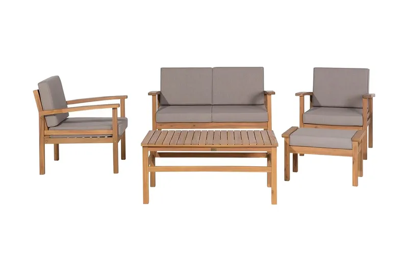 Loungegruppe akasie MANILA - Tre / Natur - Hagemøbler & utemiljø - Loungemøbler - Loungegrupper