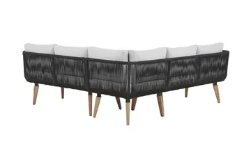 Loungegruppe ALCAMO brun / grå - Grå - Hagemøbler & utemiljø - Loungemøbler - Loungegrupper