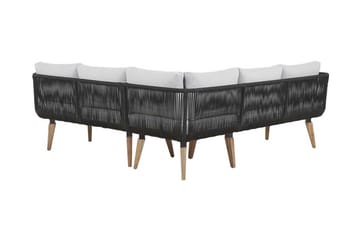 Loungegruppe ALCAMO brun / grå - Grå - Hagemøbler & utemiljø - Loungemøbler - Loungegrupper