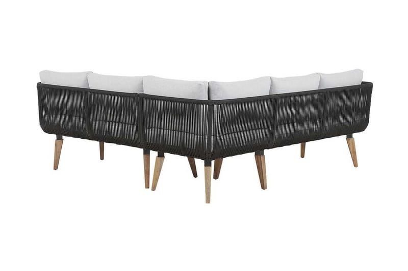 Loungegruppe ALCAMO brun / grå - Grå - Hagemøbler & utemiljø - Loungemøbler - Loungegrupper