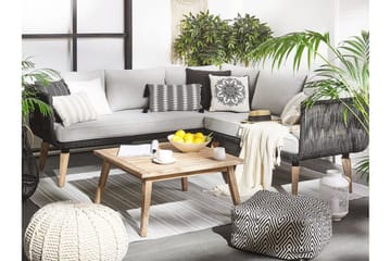 Loungegruppe ALCAMO brun / grå - Grå - Hagemøbler & utemiljø - Loungemøbler - Loungegrupper