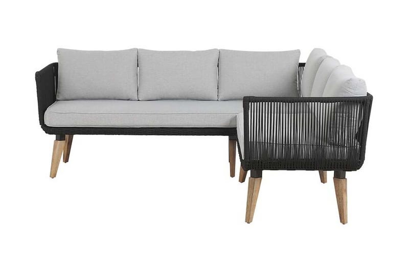 Loungegruppe ALCAMO brun / grå - Grå - Hagemøbler & utemiljø - Loungemøbler - Loungegrupper