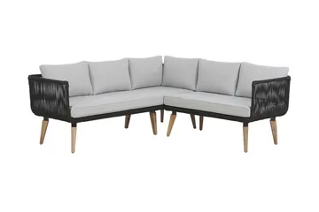 Loungegruppe ALCAMO brun / grå - Grå - Hagemøbler & utemiljø - Loungemøbler - Loungegrupper